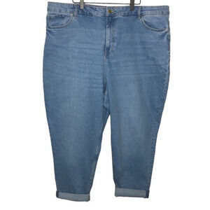 NEW Divided By H&M Women’s 3XL Mom Jeans High Waist Ankle Light Wash‎ Denim